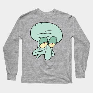 tired squidward | exhausted squidward | help squidward Long Sleeve T-Shirt